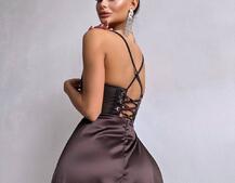 Комплект: корсет, декорований стразами + спідниця максі з драпіруванням  | PUSHKA SHOP