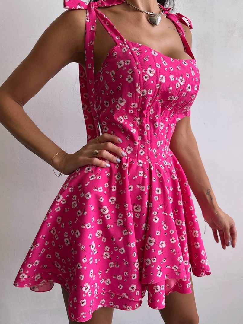 Корсетна сукня з подвійною спідницею  | PUSHKA SHOP