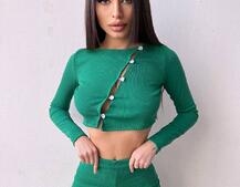 Комплект : штани кльош і топ на ґудзиках   | PUSHKA SHOP