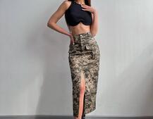 Комплект: коттонова спідниця  + топ з філіжанками  | PUSHKA SHOP