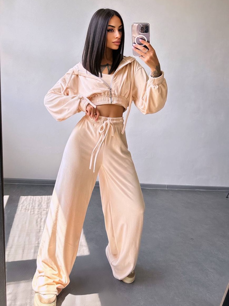 Велюровий комплект трійка  | PUSHKA SHOP