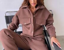 Комплект: тёплая рубашка на кнопках + джоггеры Комплект: тёплая рубашка на кнопках + джоггеры | PUSHKA SHOP