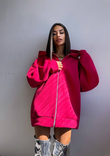 Трендове худі over size із сяючими стразами  | PUSHKA SHOP