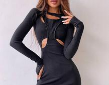 Облягаюча сукня міні цікавого крою | PUSHKA SHOP