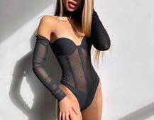 Трикотажне боді з чашечками та елементами корсету Трикотажне боді з чашечками та елементами корсету | PUSHKA SHOP