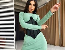 Трикотажное платье в комплекте с утягивающим корсетом  Трикотажное платье в комплекте с утягивающим корсетом  | PUSHKA SHOP