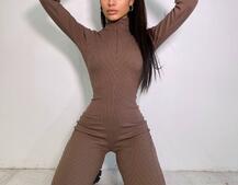 Трикотажный облегающий комбинезон  | PUSHKA SHOP