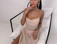 Комплект: корсет декорований стразами + спідниця максі Комплект: корсет декорований стразами + спідниця максі | PUSHKA SHOP