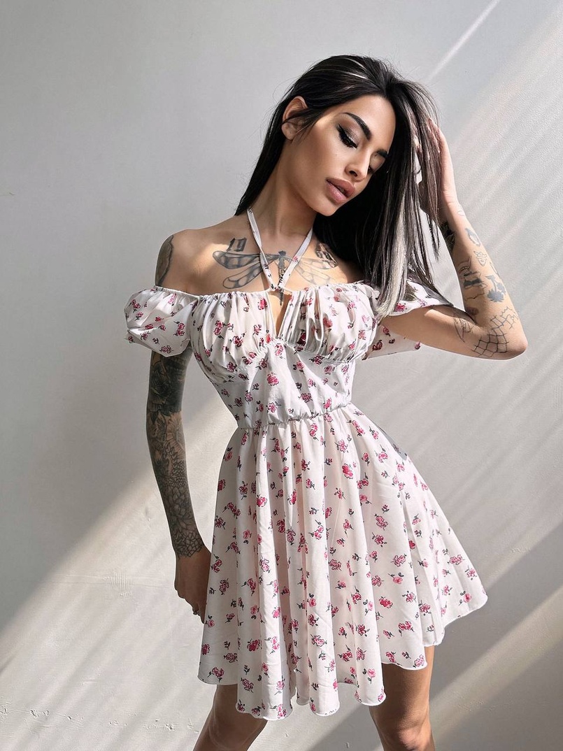 Сукня- міні у квітковий принт Сукня- міні у квітковий принт | PUSHKA SHOP