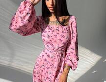 Платье миди со шнуровкой на спинке  Платье миди со шнуровкой на спинке  | PUSHKA SHOP