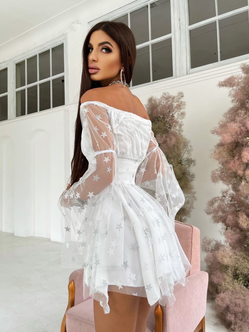 Платье с расклешенными рукавами в комплекте с корсетом  Платье с расклешенными рукавами в комплекте с корсетом  | PUSHKA SHOP