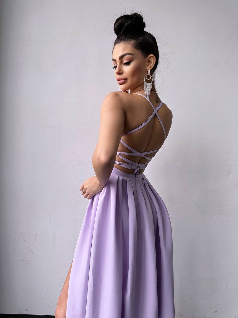 Сукня максі зі шнурівкою на спинці Сукня максі зі шнурівкою на спинці | PUSHKA SHOP