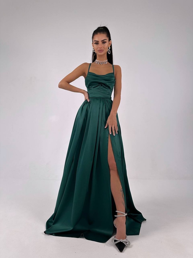 Атласний комплект: корсет + спідниця максі  | PUSHKA SHOP