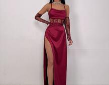 Комплект: корсет+ рукавички + спідниця максі | PUSHKA SHOP