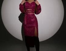 Сяючий комплект: топ  + спідниця  Сяючий комплект: топ  + спідниця  | PUSHKA SHOP