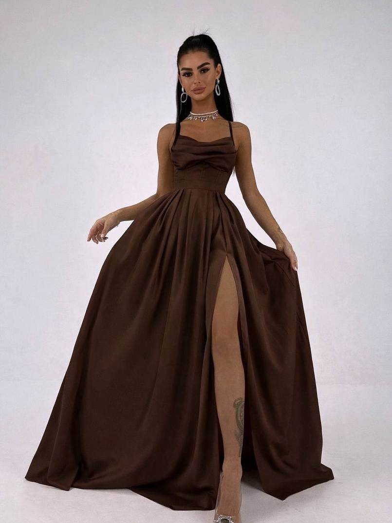 Атласний комплект: корсет + спідниця максі  | PUSHKA SHOP