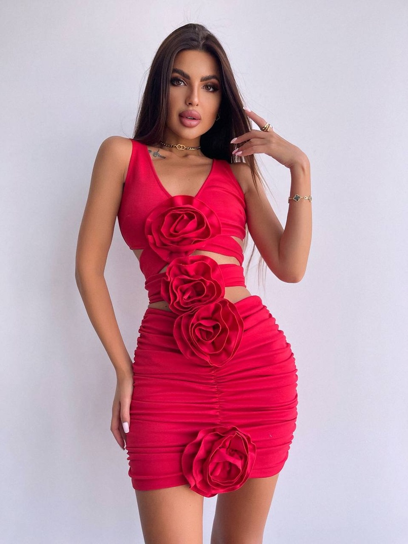 Комплект: топ та спідниця з трояндами    | PUSHKA SHOP