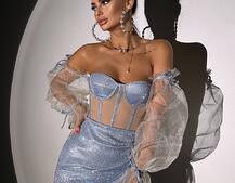 Сяючий комплект: корсет + спідниця  | PUSHKA SHOP