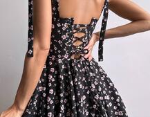 Корсетна сукня з подвійною спідницею  | PUSHKA SHOP