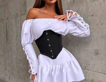 Комплект: Сукня-сорочка + корсет на гачках | PUSHKA SHOP