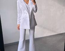 Костюм: піджак на підкладці, штани кльош+ жилет  | PUSHKA SHOP