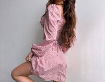 Сукня міні в квітковий принт + прозорий корсет  | PUSHKA SHOP