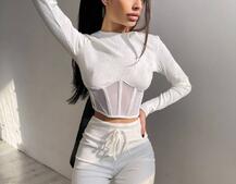 Трикотажний комплект: корсетний топ + легінси | PUSHKA SHOP