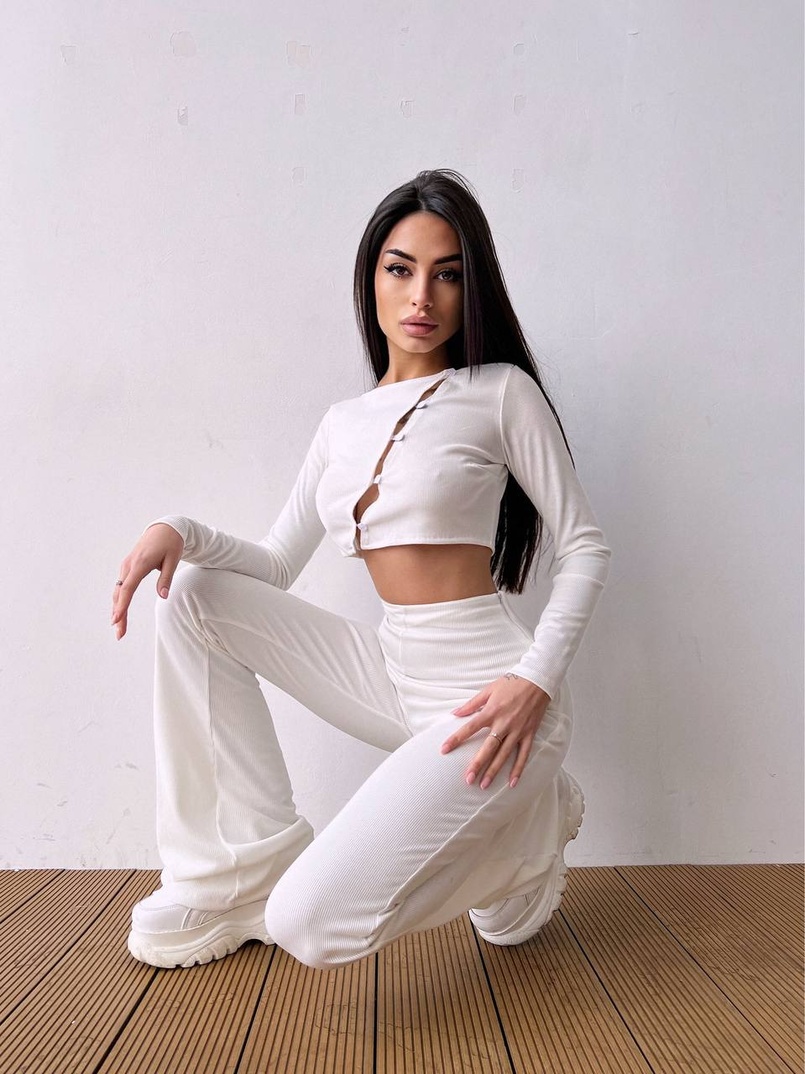 Комплект : штани кльош і топ на ґудзиках   | PUSHKA SHOP