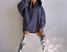 Трендове худі over size із сяючими стразами Трендове худі over size із сяючими стразами | PUSHKA SHOP