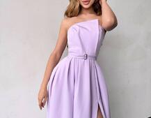 Сукня максі  з розрізом на спідниці  | PUSHKA SHOP