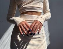 Оксамитовий комплект, декорований бахромою зі страз | PUSHKA SHOP