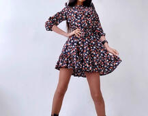 Милое цветочное платье с оборками Милое цветочное платье с оборками | PUSHKA SHOP