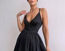 Шовкова сукня з пишною спідницею та шнурівкою на спинці Шовкова сукня з пишною спідницею та шнурівкою на спинці | PUSHKA SHOP