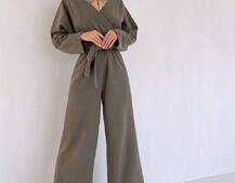 Комбінезон із широкими брюками з ангори | PUSHKA SHOP