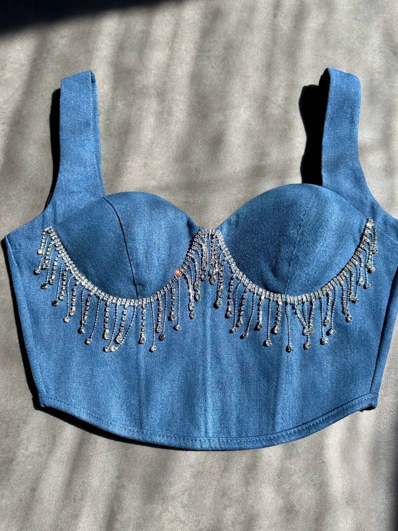 корсет декорований камінцями  Ручна робота | PUSHKA SHOP