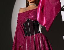 Сяючий комплект: сукня + корсет   | PUSHKA SHOP