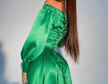 Платье-рубашка в комплекте с корсетом, декорированным стразами  Платье-рубашка в комплекте с корсетом, декорированным стразами  | PUSHKA SHOP