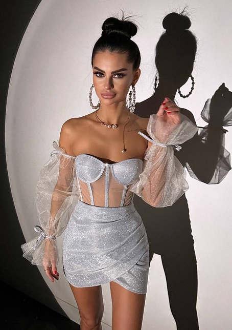 Сяючий комплект: корсет + спідниця  | PUSHKA SHOP