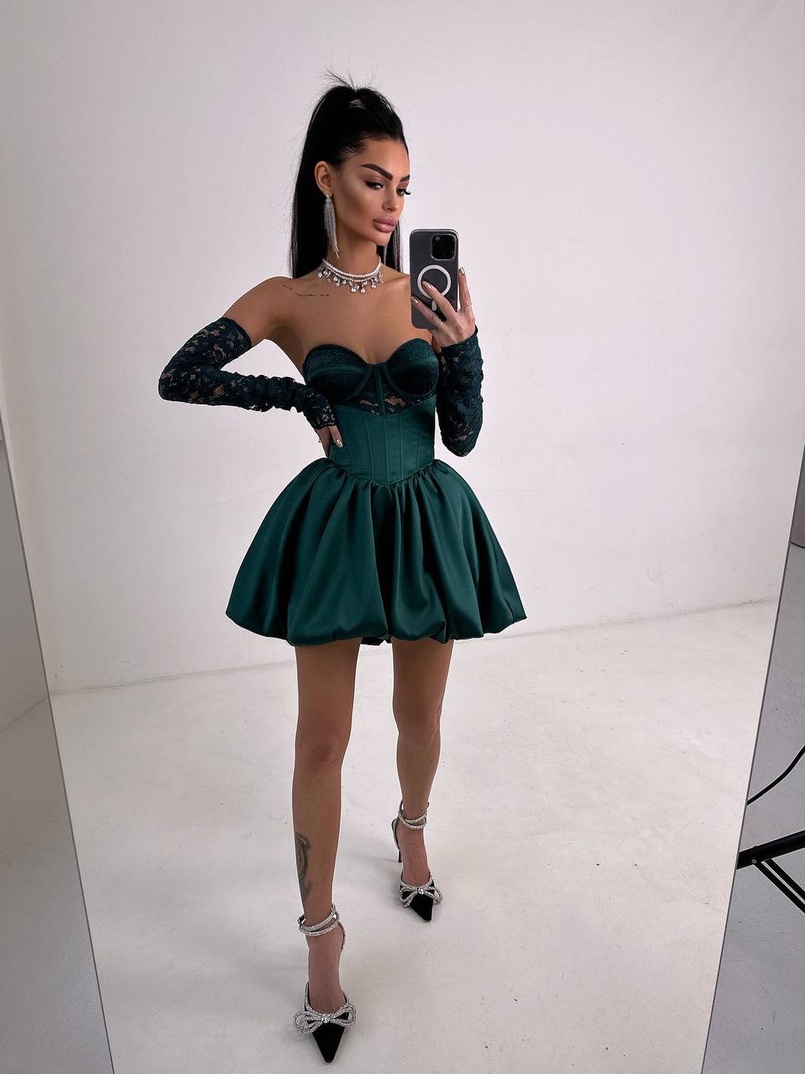 Комплект: мереживний корсет бюстьє + корсетна спідниця | PUSHKA SHOP