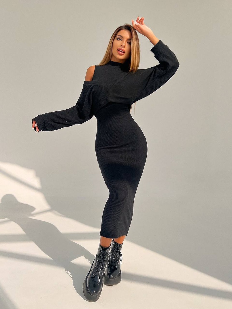 Трикотажна сукня-двійка  | PUSHKA SHOP