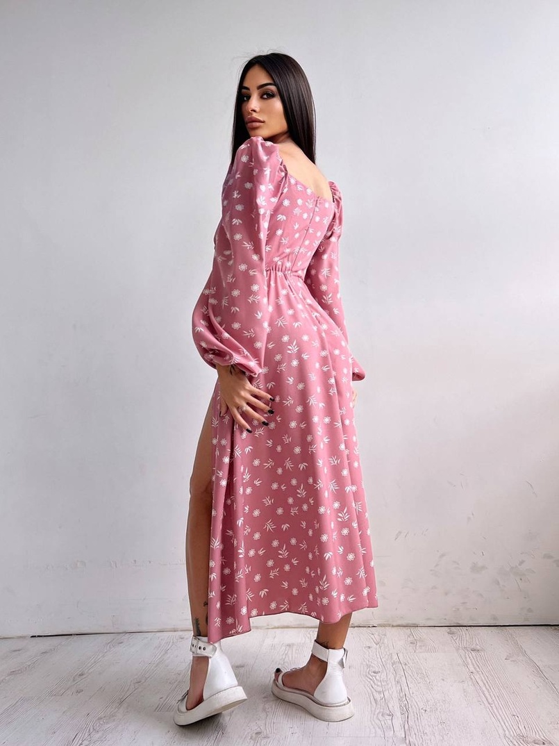 Сукня міді з розрізом на спідниці Сукня міді з розрізом на спідниці | PUSHKA SHOP