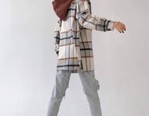 Кашемировая рубашка в клетку с капюшоном Кашемировая рубашка в клетку с капюшоном | PUSHKA SHOP