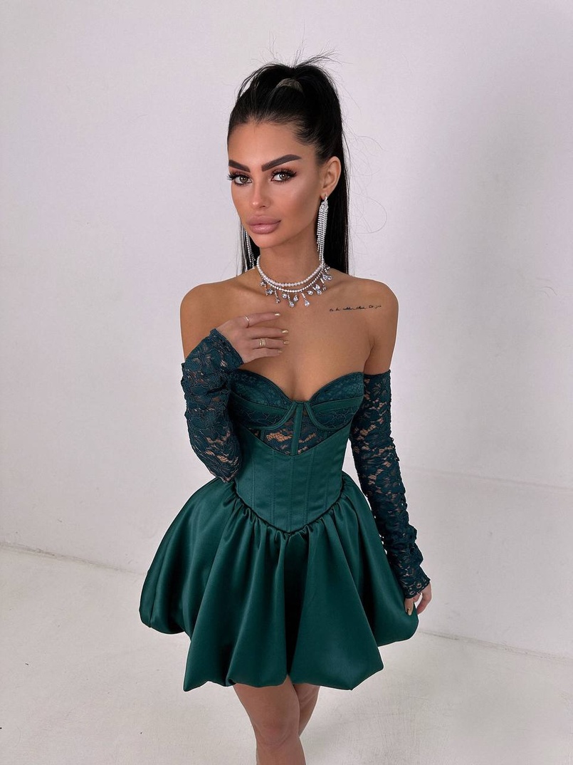 Комплект: мереживний корсет бюстьє + корсетна спідниця | PUSHKA SHOP