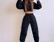 Базовий костюм на флісі з об'ємними капюшоном | PUSHKA SHOP