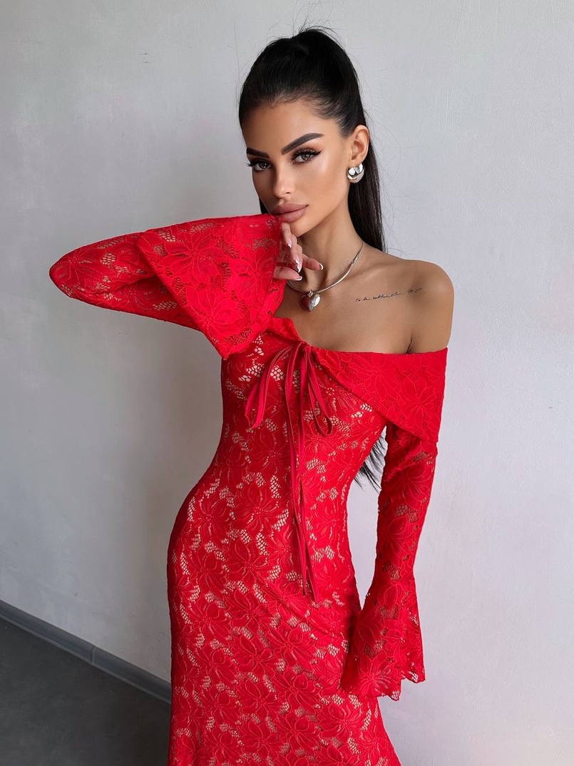 Мереживна сукня максі   Мереживна сукня максі   | PUSHKA SHOP