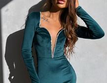 Оксамитова сукня міні, декорована стразами     Ручна робота  | PUSHKA SHOP