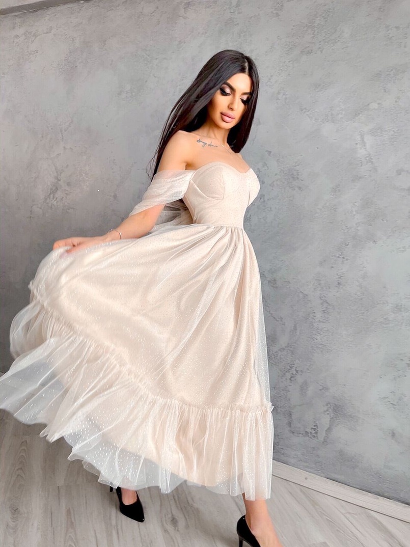 Платье-бюстье с пышной юбкой  | PUSHKA SHOP