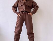 Комплект: тёплая рубашка на кнопках + джоггеры Комплект: тёплая рубашка на кнопках + джоггеры | PUSHKA SHOP