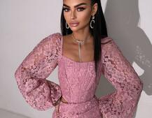 Мереживний комплект: корсет + спідниця міні | PUSHKA SHOP