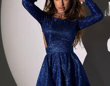 Блискуча сукня з відкритою спинкою Блискуча сукня з відкритою спинкою | PUSHKA SHOP